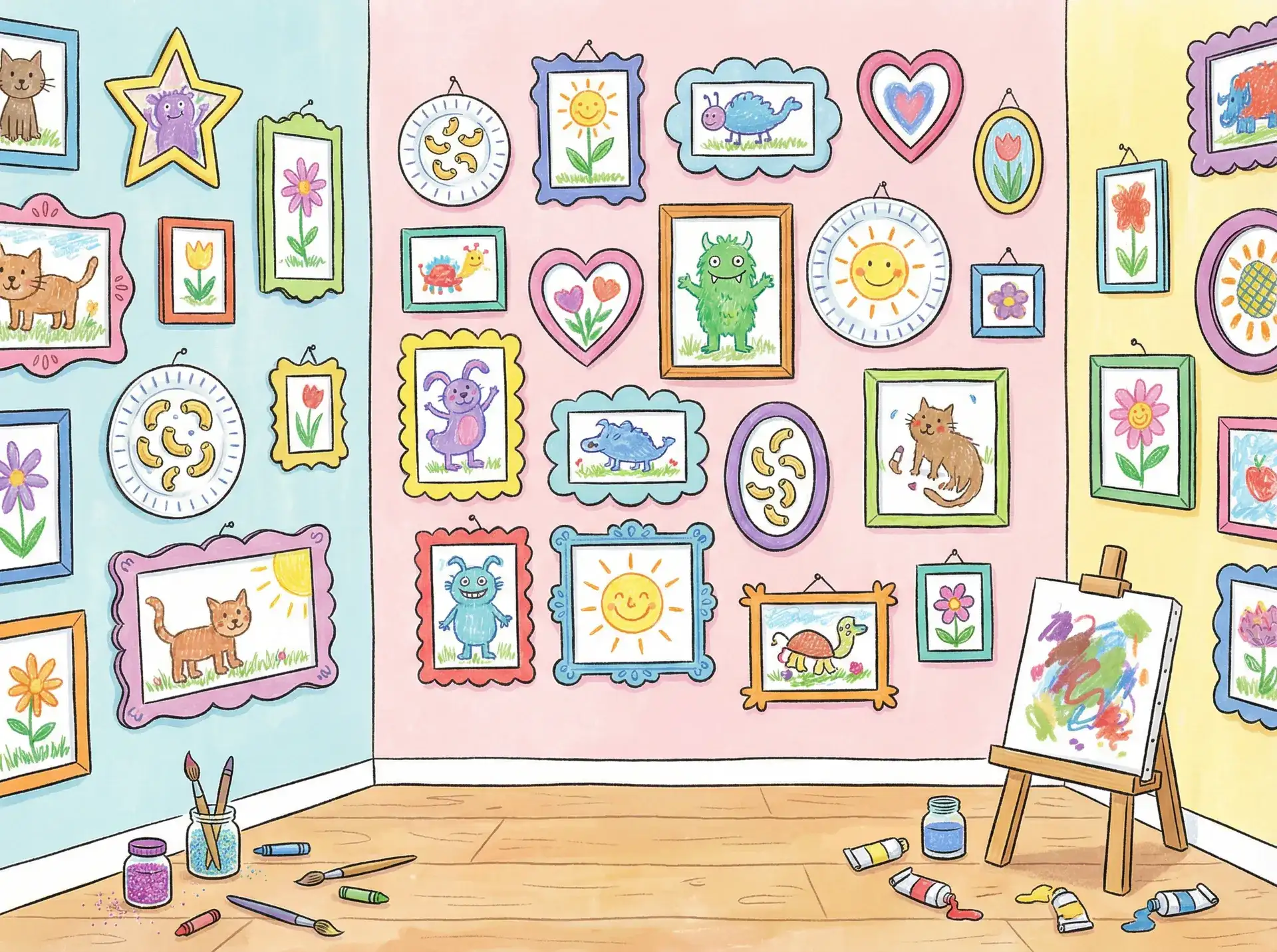 小朋友的彩色画作 - 香蕉app 创意展示